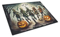 Zombies Spooky Halloween Cutting Board Tempered Glass Kitchen Cutting Surface, Heat Resistant Chopping, Non-Slip Feet, Food Prep & Serving