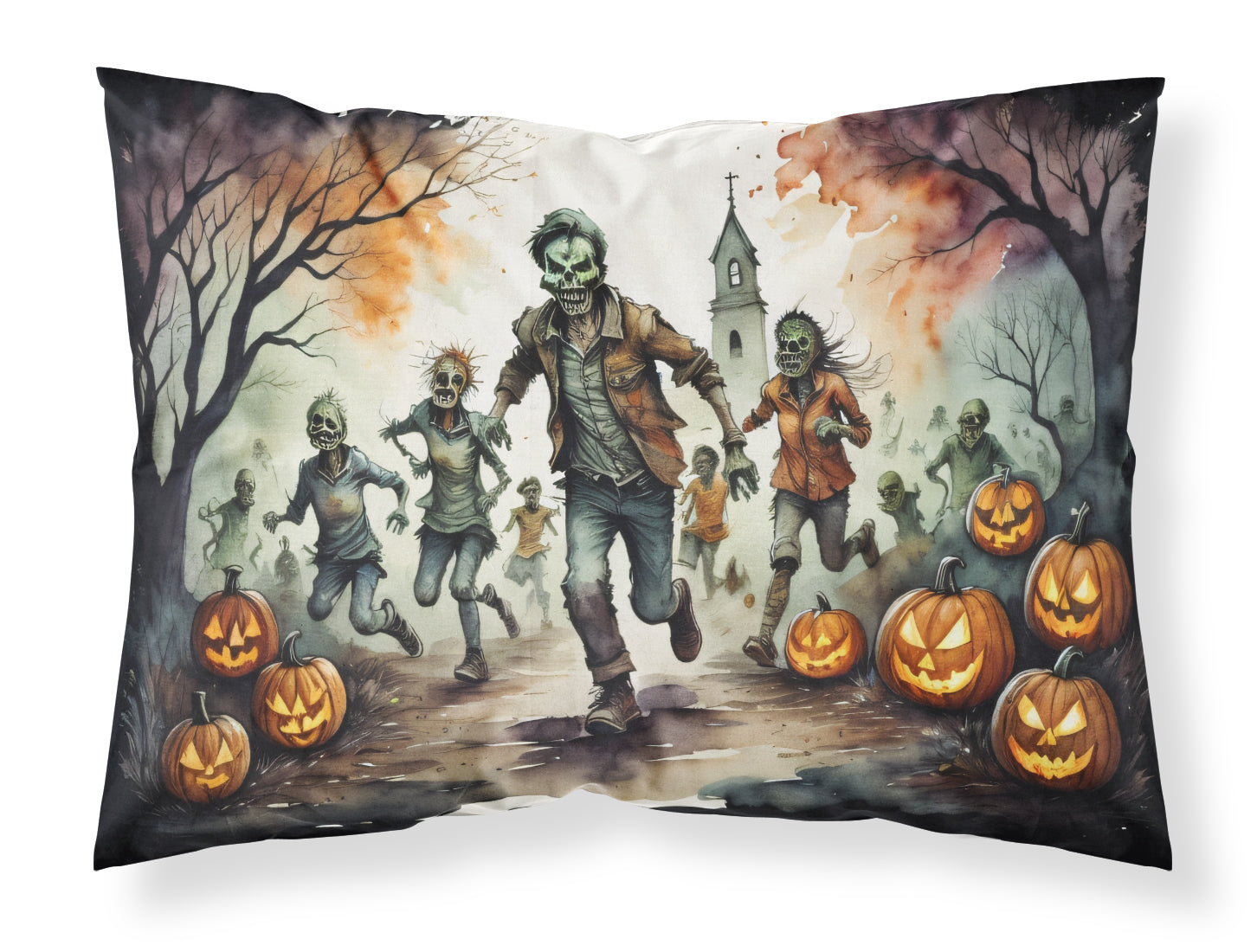 Zombies Spooky Halloween Standard Pillowcase Lightweight Super Soft Easy Care Decorative Artwork Pillowcase, Standard