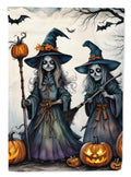 Witches Spooky Halloween House Flag 28x40 Porch Sleeve Pole Decorative Outside Yard Banner Artwork Wall Hanging, Polyester