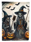 Witches Spooky Halloween House Flag 28x40 Porch Sleeve Pole Decorative Outside Yard Banner Artwork Wall Hanging, Polyester