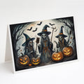 Witches Spooky Halloween Greeting Cards Pack of 8 Blank Cards with Envelopes Whimsical A7 Size 5x7