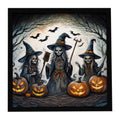 Witches Spooky Halloween Framed Metal Print Bathroom, Kitchen, Office, Home Decor Wall Art Ready to Hang, Square, 8X8