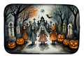 Creepy Dolls Spooky Halloween Dish Drying Mat Absorbent Dish Drying Mat Pad for Kitchen Counter Dish Drainer Mat for Countertop, 14 x 21", Multicolor