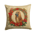 Afghan Hound Christmas Flowers Decorative Throw Pillow 18x18 Indoor Outdoor Accent Cushion, Fabric Cover with Insert for Sofa, Bed, Porch & Living Room