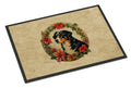 Appenzeller Sennenhund Christmas Flowers Doormat Indoor Outdoor 18H X 27W Front Door Mat Rugs for Entryway, Non Slip Washable