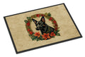 Australian Kelpie Christmas Flowers Doormat Indoor Outdoor 18H X 27W Front Door Mat Rugs for Entryway, Non Slip Washable
