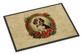 Beagle Christmas Flowers Doormat Indoor Outdoor 24H X 36W Front Door Mat Rugs for Entryway, Non Slip Washable Low Pile,