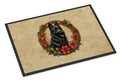 Belgian Sheepdog Christmas Flowers Doormat Indoor Outdoor 24H X 36W Front Door Mat Rugs for Entryway, Non Slip Washable Low Pile,