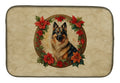 Belgian Tervuren Christmas Flowers Dish Drying Mat Absorbent Dish Drying Mat Pad for Kitchen Counter Dish Drainer Mat for Countertop, 14 x 21", Multicolor