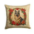 Belgian Tervuren Christmas Flowers Decorative Throw Pillow 18x18 Indoor Outdoor Accent Cushion, Fabric Cover with Insert for Sofa, Bed, Porch & Living Room