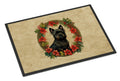 Cairn Terrier Christmas Flowers Doormat Indoor Outdoor 24H X 36W Front Door Mat Rugs for Entryway, Non Slip Washable Low Pile,