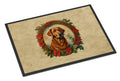 Chesapeake Bay Retriever Christmas Flowers Doormat Indoor Outdoor 24H X 36W Front Door Mat Rugs for Entryway, Non Slip Washable Low Pile,
