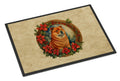 Chow Chow Christmas Flowers Doormat Indoor Outdoor 24H X 36W Front Door Mat Rugs for Entryway, Non Slip Washable Low Pile,