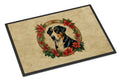 Greater Swiss Mountain Dog Christmas Flowers Doormat Indoor Outdoor 24H X 36W Front Door Mat Rugs for Entryway, Non Slip Washable Low Pile,