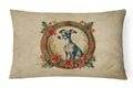Italian Greyhound Christmas Flowers Decorative Throw Pillow 12x16 Indoor Outdoor Accent Cushion, Fabric Cover with Insert for Sofa, Bed, Porch & Living Room