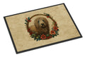 Komondor Christmas Flowers Doormat Indoor Outdoor 24H X 36W Front Door Mat Rugs for Entryway, Non Slip Washable Low Pile,