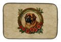 Leonberger Christmas Flowers Dish Drying Mat Absorbent Dish Drying Mat Pad for Kitchen Counter Dish Drainer Mat for Countertop, 14 x 21", Multicolor
