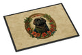 Newfoundland Christmas Flowers Doormat Indoor Outdoor 24H X 36W Front Door Mat Rugs for Entryway, Non Slip Washable Low Pile,
