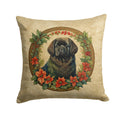 Newfoundland Christmas Flowers Decorative Throw Pillow 18x18 Indoor Outdoor Accent Cushion, Fabric Cover with Insert for Sofa, Bed, Porch & Living Room