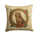 Otterhound Christmas Flowers Decorative Throw Pillow 18x18 Indoor Outdoor Accent Cushion, Fabric Cover with Insert for Sofa, Bed, Porch & Living Room