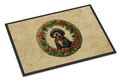 Portuguese Water Dog Christmas Flowers Doormat Indoor Outdoor 24H X 36W Front Door Mat Rugs for Entryway, Non Slip Washable Low Pile,