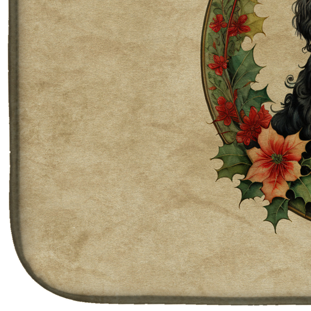 Puli Christmas Flowers Dish Drying Mat Absorbent Dish Drying Mat Pad for Kitchen Counter Dish Drainer Mat for Countertop, 14 x 21", Multicolor