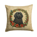 Puli Christmas Flowers Decorative Throw Pillow 18x18 Indoor Outdoor Accent Cushion, Fabric Cover with Insert for Sofa, Bed, Porch & Living Room