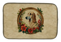 Saluki Christmas Flowers Dish Drying Mat Absorbent Dish Drying Mat Pad for Kitchen Counter Dish Drainer Mat for Countertop, 14 x 21", Multicolor