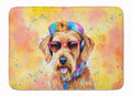 Airedale Terrier Hippie Dawg Memory Foam Kitchen Mat Machine Washable Anti-Fatigue Cushion Comfort Bath or Kitchen Rug