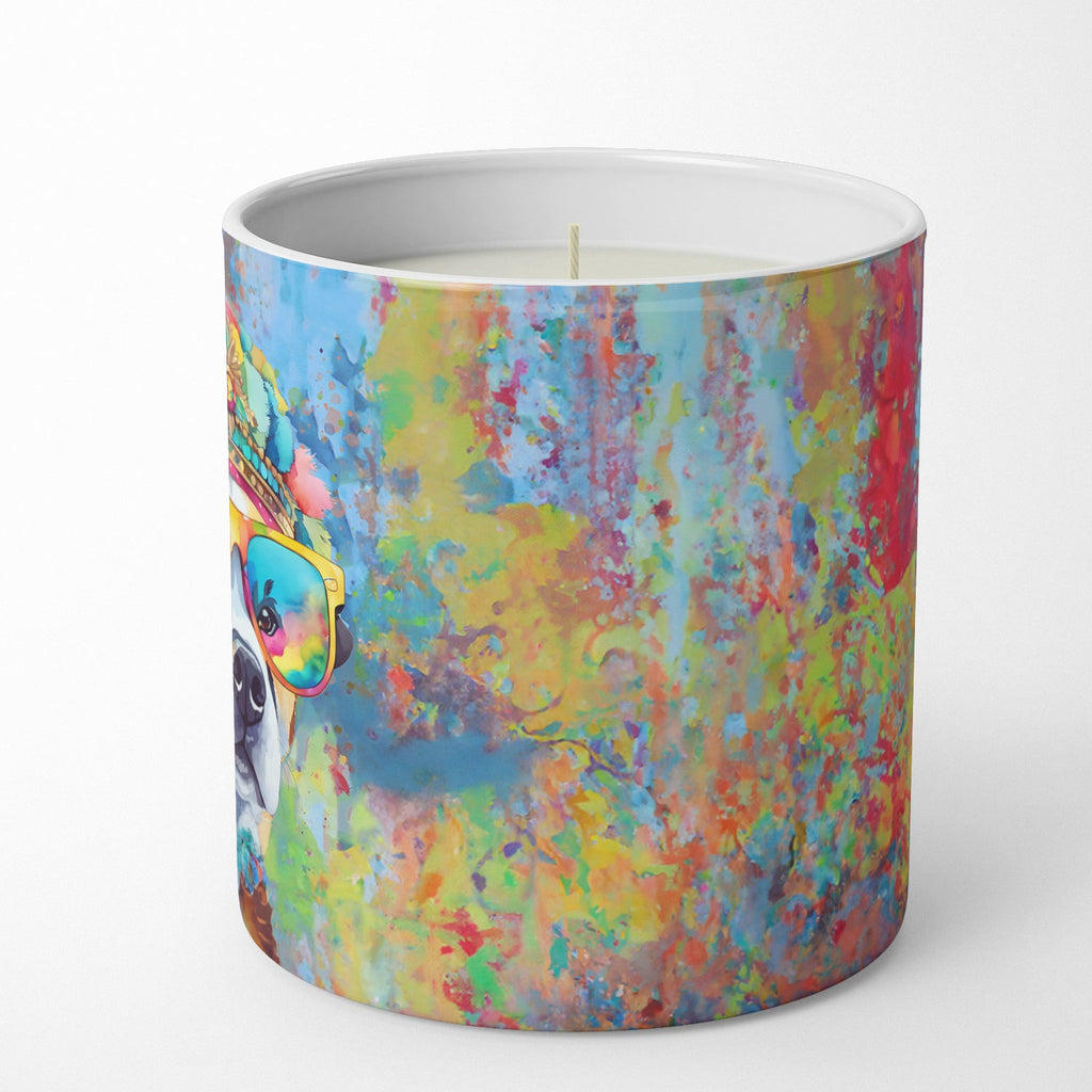 Akita Hippie Dawg Decorative Soy Candle Nature Soy Wax Essential Oil Home Decor Ideal for Bedroom Kitchen Bath Office Gift, 10 oz