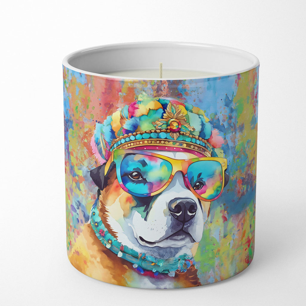 Akita Hippie Dawg Decorative Soy Candle Nature Soy Wax Essential Oil Home Decor Ideal for Bedroom Kitchen Bath Office Gift, 10 oz