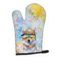 Alaskan Klee Kai Hippie Dawg Oven Mitt Heat Resistant Thick Oven Mitt for Hot Pans and Oven, Kitchen Mitt Protect Hands, Cooking Baking Glove