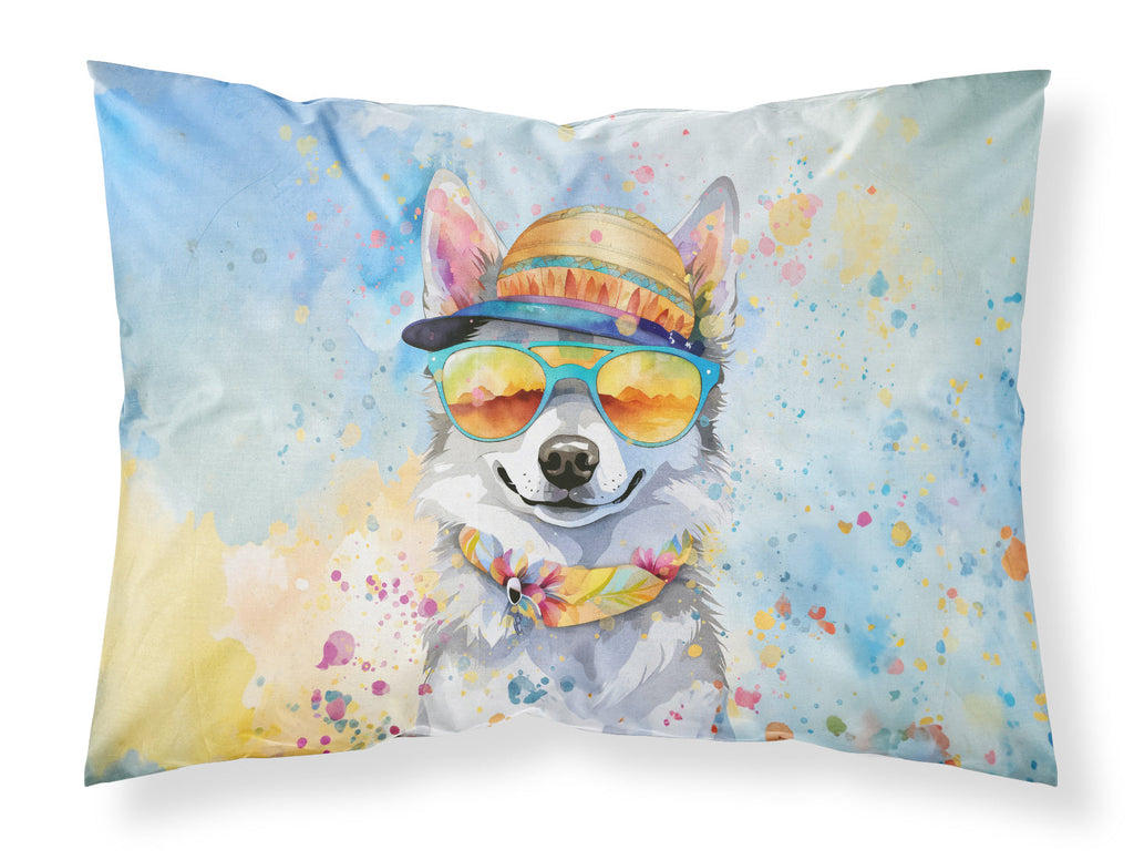 Alaskan Klee Kai Hippie Dawg Standard Pillowcase Lightweight Super Soft Easy Care Decorative Artwork Pillowcase, Standard