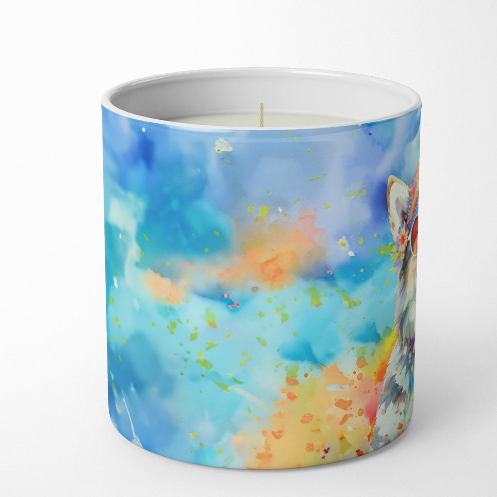 Alaskan Malamute Hippie Dawg Decorative Soy Candle Nature Soy Wax Essential Oil Home Decor Ideal for Bedroom Kitchen Bath Office Gift, 10 oz