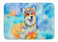 Alaskan Malamute Hippie Dawg Memory Foam Kitchen Mat Machine Washable Anti-Fatigue Cushion Comfort Bath or Kitchen Rug