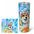 Alaskan Malamute Hippie Dawg Stainless Steel Skinny Tumbler 20 oz Vacuum Double Walled Reusable Insulated Travel Cup