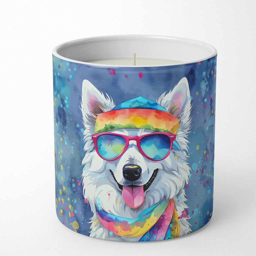 American Eskimo Hippie Dawg Decorative Soy Candle Nature Soy Wax Essential Oil Home Decor Ideal for Bedroom Kitchen Bath Office Gift, 10 oz