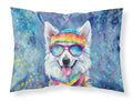 American Eskimo Hippie Dawg Standard Pillowcase Lightweight Super Soft Easy Care Decorative Artwork Pillowcase, Standard