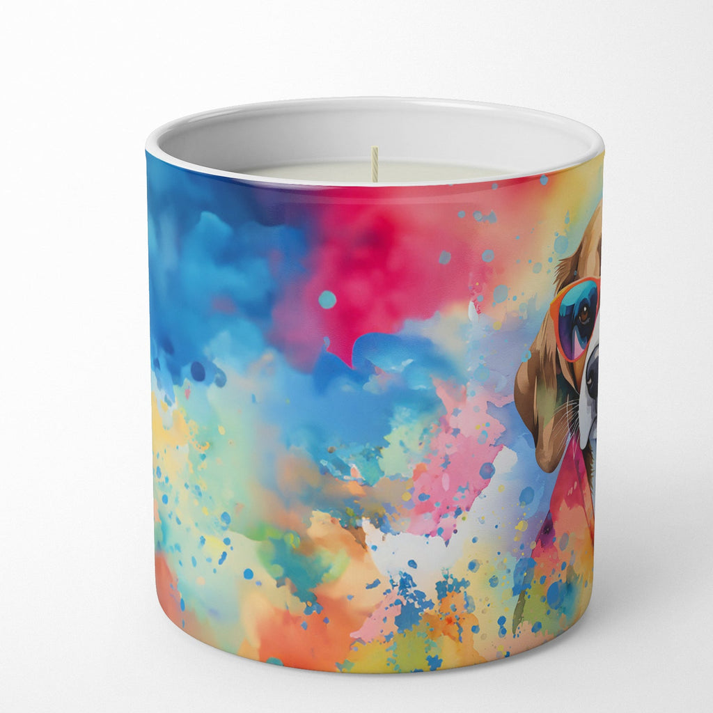 Beagle Hippie Dawg Decorative Soy Candle Nature Soy Wax Essential Oil Home Decor Ideal for Bedroom Kitchen Bath Office Gift, 10 oz
