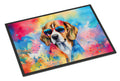 Beagle Hippie Dawg Doormat Indoor Outdoor 24H X 36W Front Door Mat Rugs for Entryway, Non Slip Washable Low Pile,