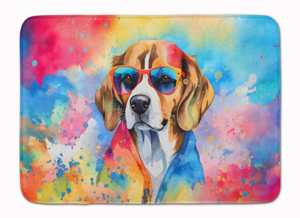 Beagle Hippie Dawg Memory Foam Kitchen Mat Machine Washable Anti-Fatigue Cushion Comfort Bath or Kitchen Rug