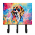 Beagle Hippie Dawg Leash or Key Holder Wall Hooks, Coat Rack Wall Mount, for Hanging Keys, Towels, Aprons, Leashes