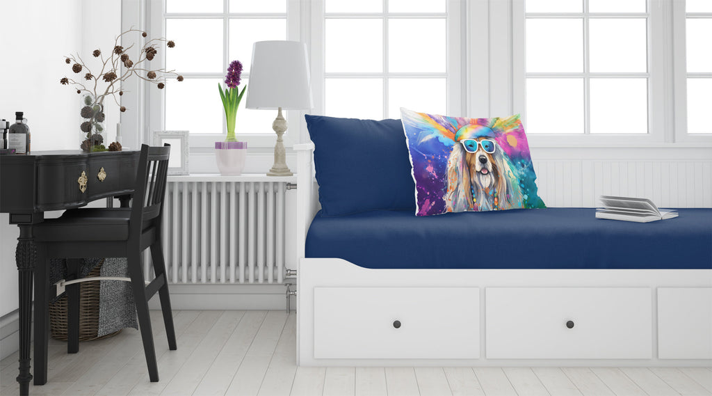 Bearded Collie Hippie Dawg Standard Pillowcase Lightweight Super Soft Easy Care Decorative Artwork Pillowcase, Standard