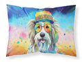 Bearded Collie Hippie Dawg Standard Pillowcase Lightweight Super Soft Easy Care Decorative Artwork Pillowcase, Standard