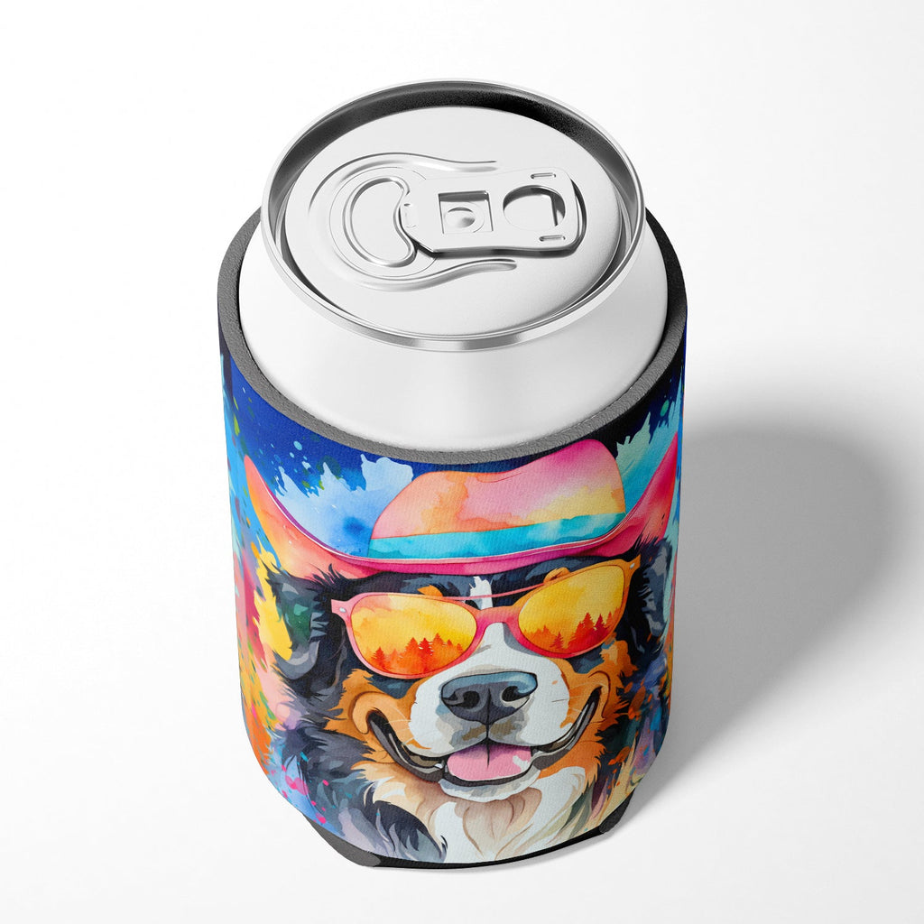 Bernese Mountain Dog Hippie Dawg Can or Bottle Hugger Cooler Sleeve for Standard 12 oz Cans, Insulated Foam Beer & Soda Can Hugger Reusable