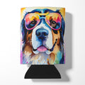 Bernese Mountain Dog Hippie Dawg Can or Bottle Hugger Cooler Sleeve for Standard 12 oz Cans, Insulated Foam Beer & Soda Can Hugger Reusable