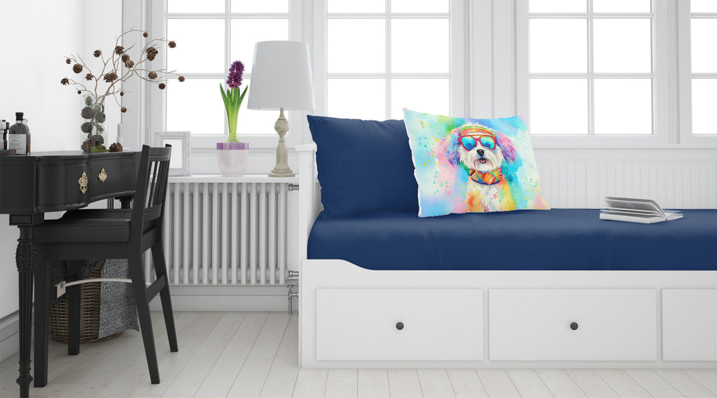 Bichon Frise Hippie Dawg Standard Pillowcase Lightweight Super Soft Easy Care Decorative Artwork Pillowcase, Standard