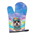 Bichon Frise Hippie Dawg Oven Mitt Heat Resistant Thick Oven Mitt for Hot Pans and Oven, Kitchen Mitt Protect Hands, Cooking Baking Glove