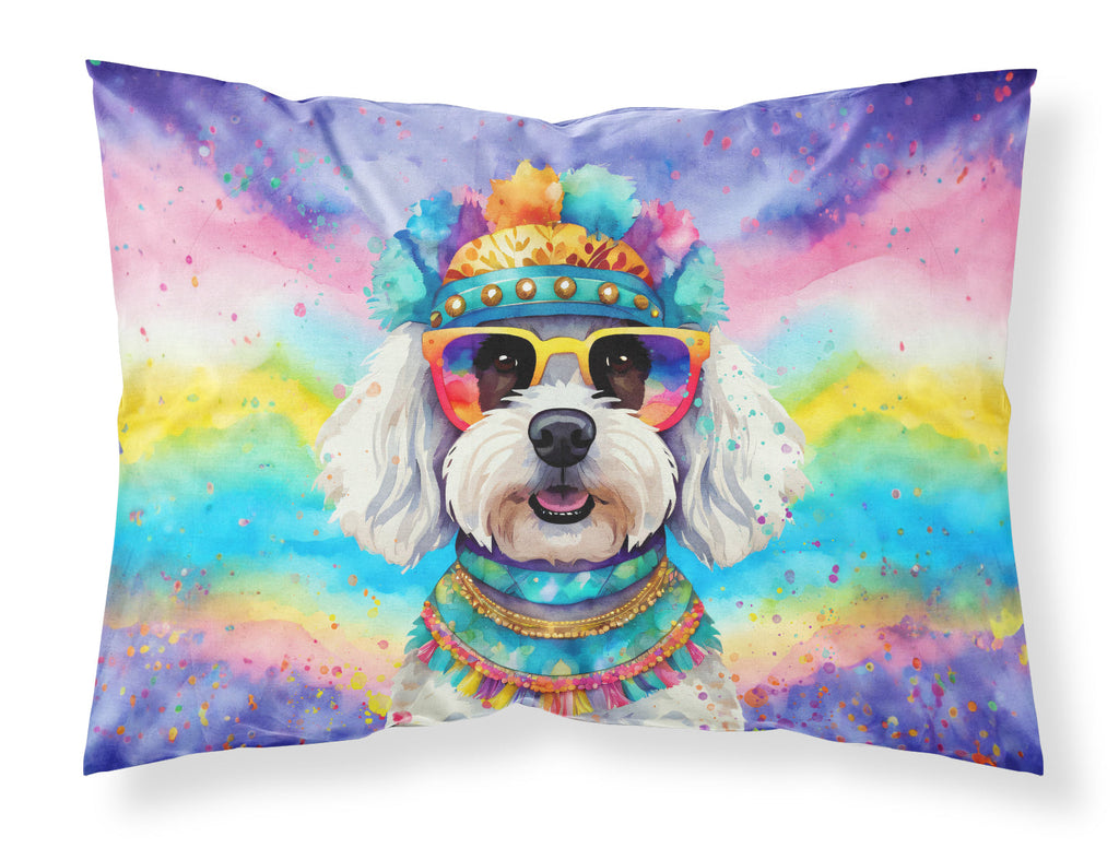 Bichon Frise Hippie Dawg Standard Pillowcase Lightweight Super Soft Easy Care Decorative Artwork Pillowcase, Standard