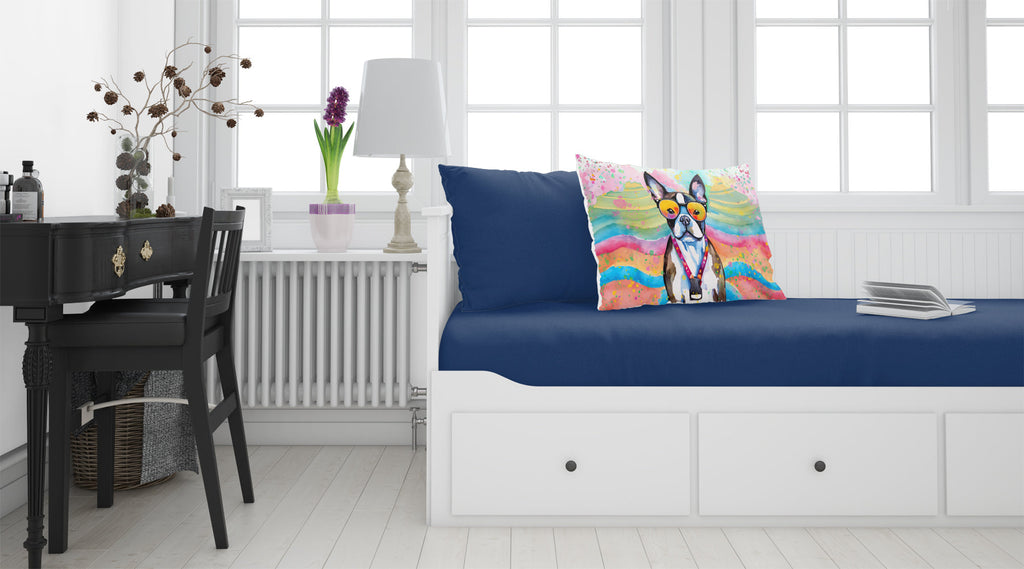 Boston Terrier Hippie Dawg Standard Pillowcase Lightweight Super Soft Easy Care Decorative Artwork Pillowcase, Standard